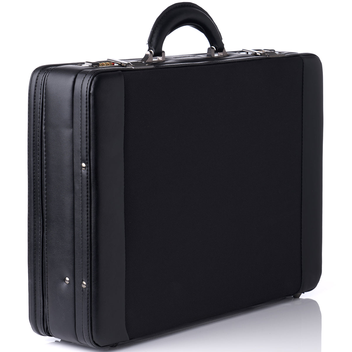 Alpine Swiss Mens Briefcase Hard Side Business Case Expandable Attache Case For Men – Black
