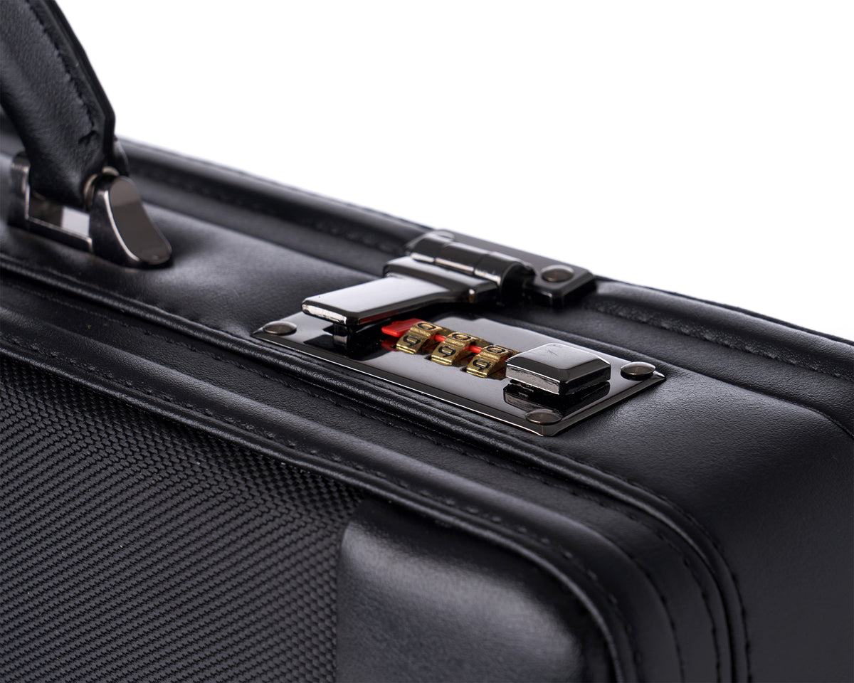 Alpine Swiss Mens Briefcase Hard Side Business Case Expandable Attache Case For Men – Black