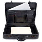 Alpine Swiss Mens Briefcase Hard Side Business Case Expandable Attache Case For Men – Black