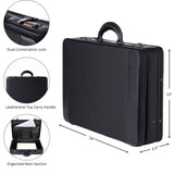 Alpine Swiss Mens Briefcase Hard Side Business Case Expandable Attache Case For Men – Black