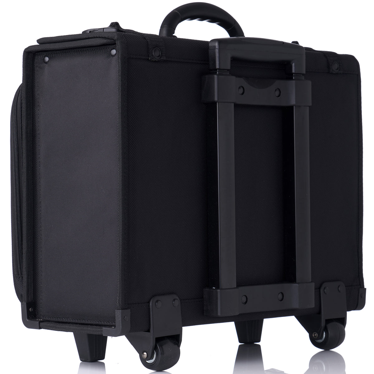 Alpine Swiss Rolling Briefcase Laptop Bag For Men Women Hard Side Catalog Case – Black