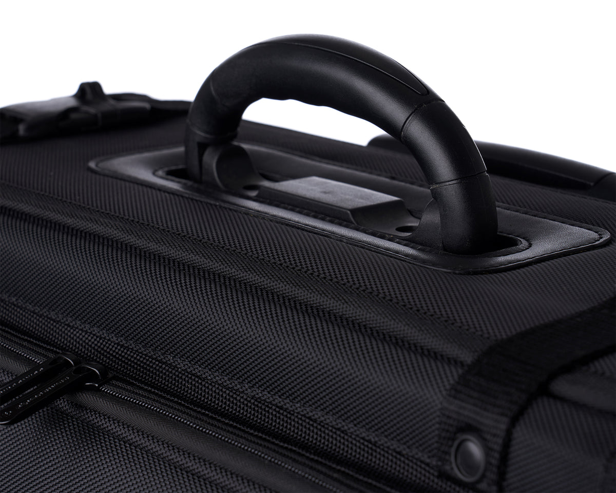 Alpine Swiss Rolling Briefcase Laptop Bag For Men Women Hard Side Catalog Case – Black