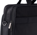 Alpine Swiss Messenger Bag Leather 15.6 Laptop Briefcase Portfolio Business Case – Black