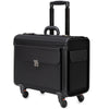 Alpine Swiss Wheeled Briefcase Rolling Briefcase Telescopic Handle 4 Replaceable – Black