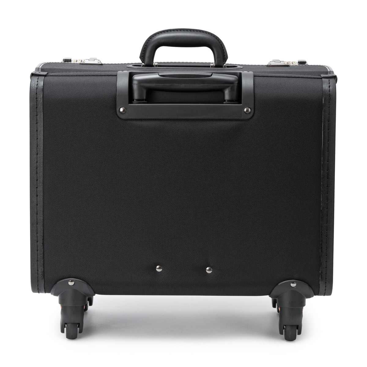 Alpine Swiss Wheeled Briefcase Rolling Briefcase Telescopic Handle 4 Replaceable – Black