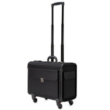 Alpine Swiss Wheeled Briefcase Rolling Briefcase Telescopic Handle 4 Replaceable – Black