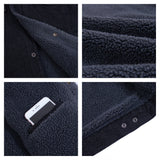 Alpine Swiss Mens Sherpa Lined Denim Jacket Classic Button Up Jean Trucker Coat – Black