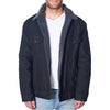 Alpine Swiss Mens Sherpa Lined Denim Jacket Classic Button Up Jean Trucker Coat – Black