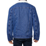 Alpine Swiss Mens Sherpa Lined Denim Jacket Classic Button Up Jean Trucker Coat – Denim