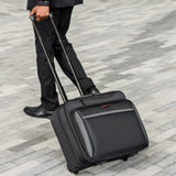 Alpine Swiss Rolling Briefcase Wheeled Overnight Carry on Bag up to 15.6” Laptop – Black