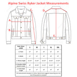 Alpine Swiss Mens Sherpa Lined Denim Jacket Classic Button Up Jean Trucker Coat – Denim