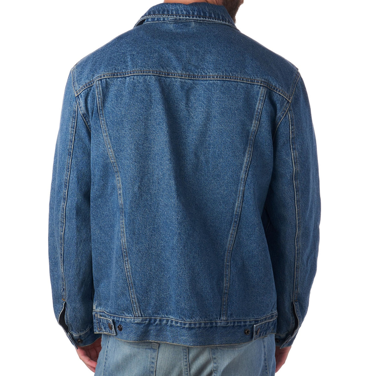 Alpine Swiss Derek Mens Classic Denim Jacket Casual Button Up Jean Trucker Coat – Denim