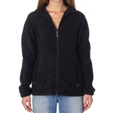 Alpine Swiss Womens Full Zipper Soft Polar Fleece Jacket Lightweight Warm Coat – Black