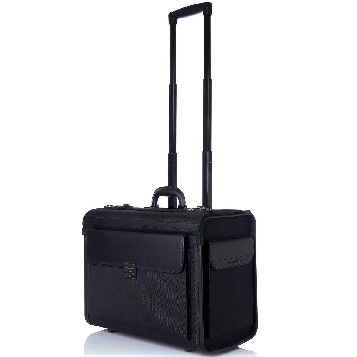Alpine Swiss Rolling 17" Laptop Briefcase on Wheels Attache Lawyers Case Legal Size – Black