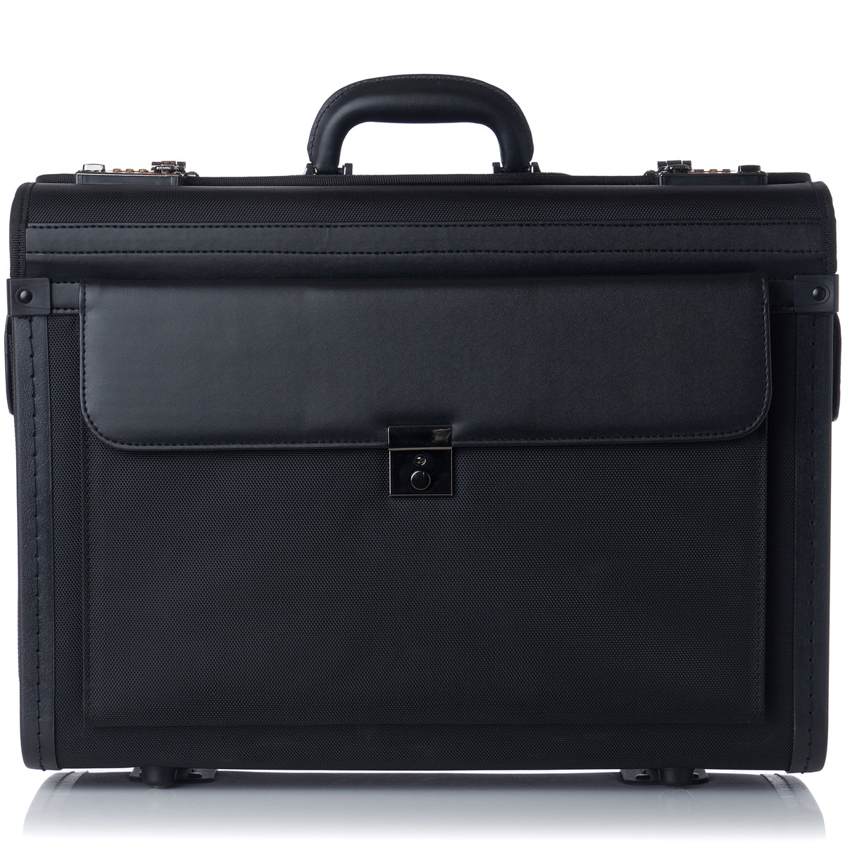 Alpine Swiss Rolling 17" Laptop Briefcase on Wheels Attache Lawyers Case Legal Size – Black