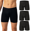 Alpine Swiss Mens Boxer Briefs 3 Pack Underwear Breathable Comfortable Trunks – Black