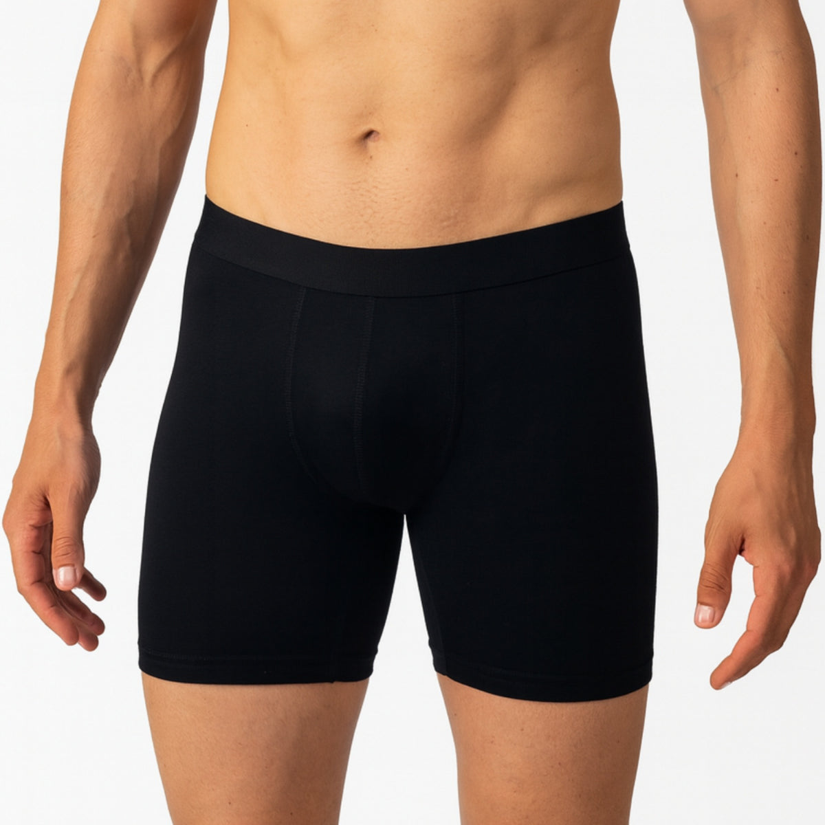 Alpine Swiss Mens Boxer Briefs 3 Pack Underwear Breathable Comfortable Trunks – White Blue Black