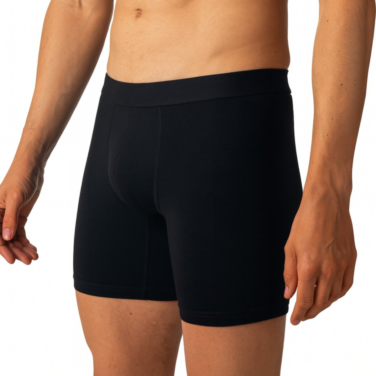 Alpine Swiss Mens Boxer Briefs 3 Pack Underwear Breathable Comfortable Trunks – Black Blue Gray