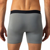 Alpine Swiss Mens Boxer Briefs 3 Pack Underwear Breathable Comfortable Trunks – Gray Blue White