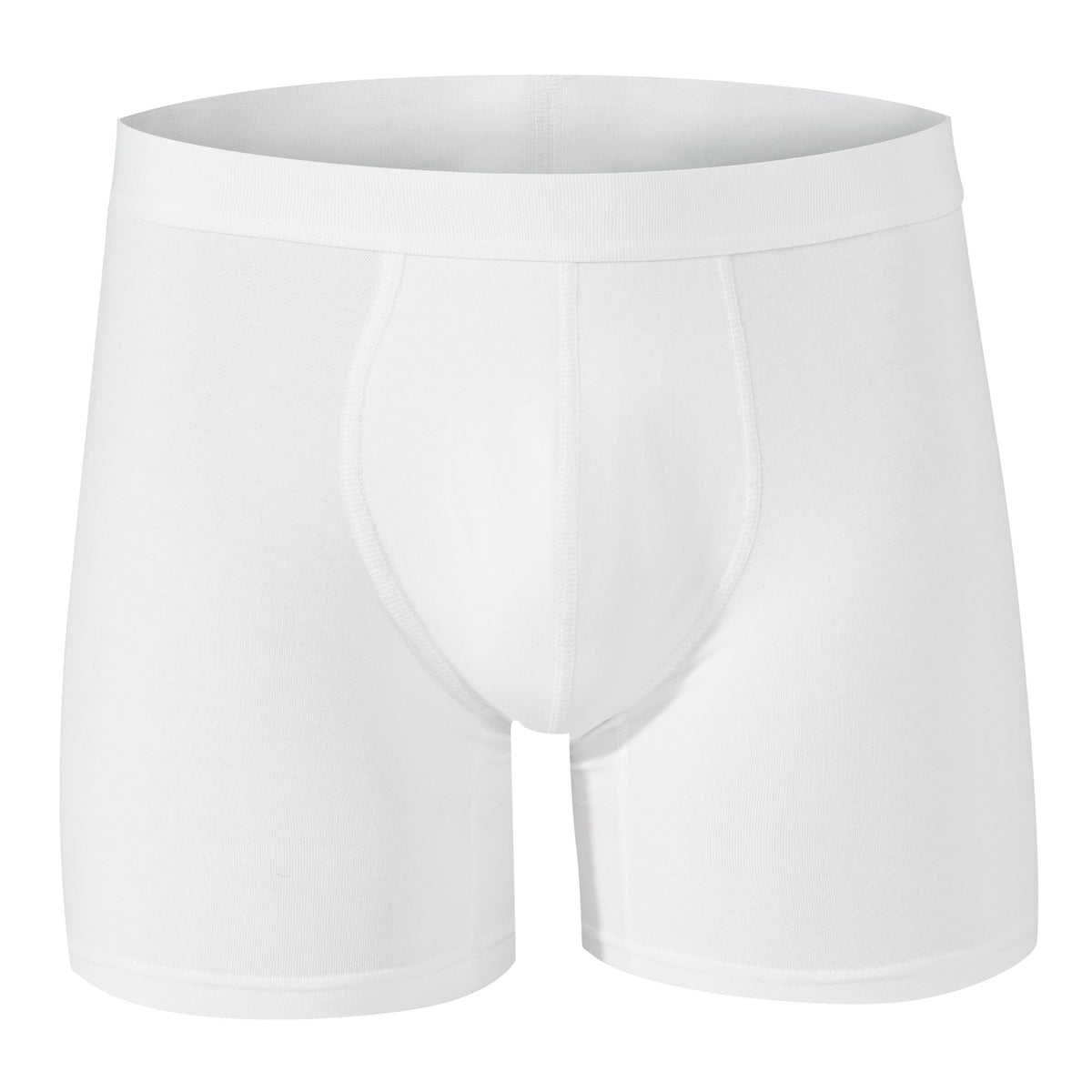 Alpine Swiss Mens Boxer Briefs 3 Pack Underwear Breathable Comfortable Trunks – White
