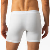 Alpine Swiss Mens Boxer Briefs 3 Pack Underwear Breathable Comfortable Trunks – White