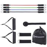 Alpine Swiss Exercise Resistance Bands with Handles Workout Fitness Tube Bands – 140 LB