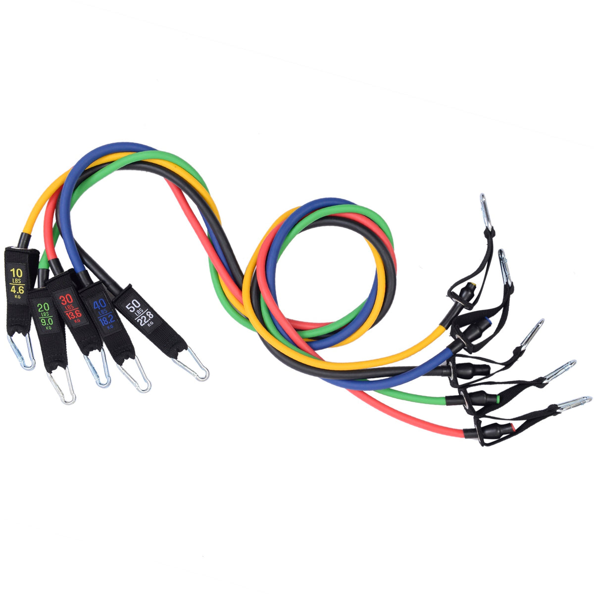 Alpine Swiss Exercise Resistance Bands with Handles Workout Fitness Tube Bands – 150 LB