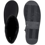 Alpine Swiss Women’s Mid-Calf Winter Boots 11” Faux Shearling Aussie Style Suede – Black
