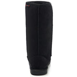 Alpine Swiss Women’s Mid-Calf Winter Boots 11” Faux Shearling Aussie Style Suede – Black