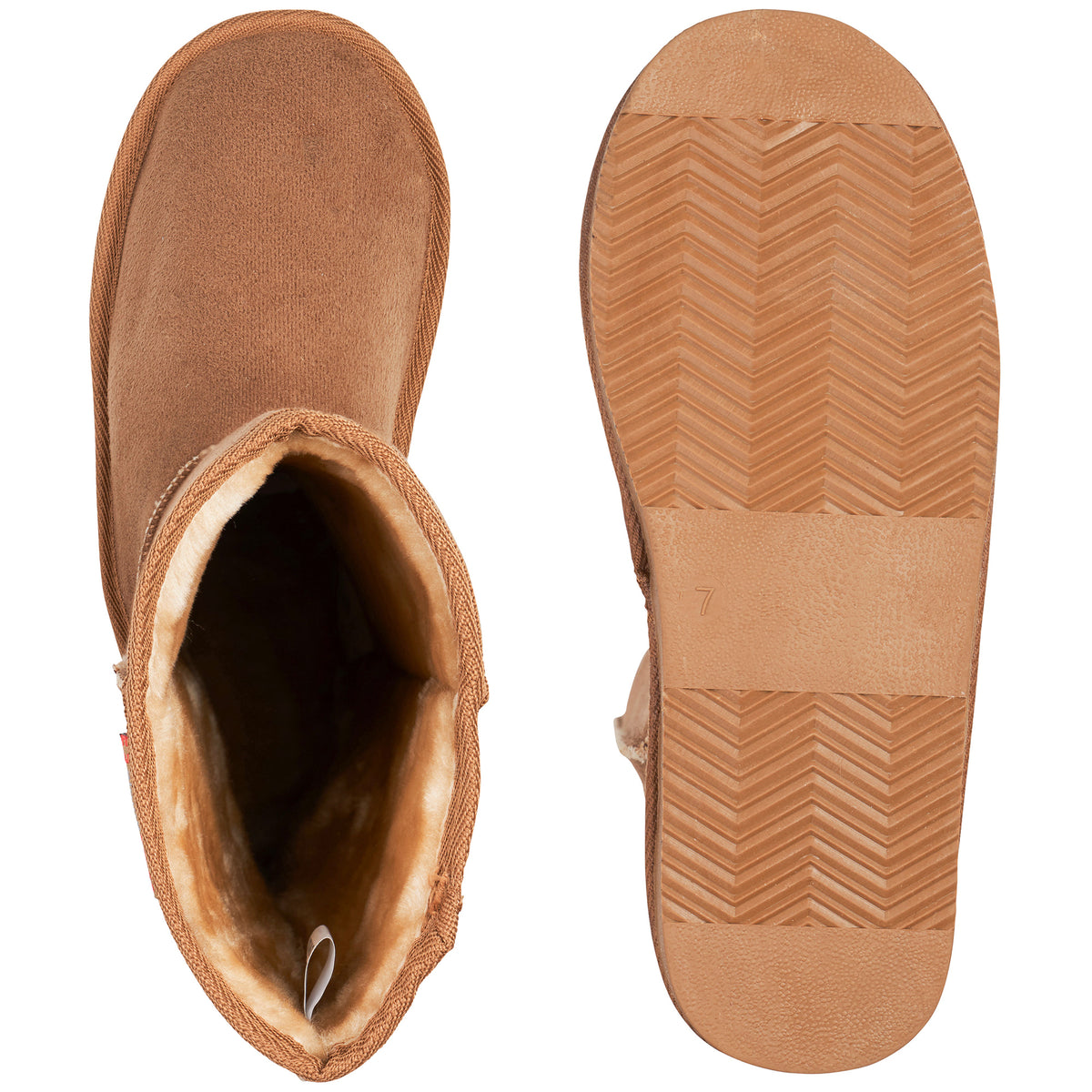 Alpine Swiss Women’s Mid-Calf Winter Boots 11” Faux Shearling Aussie Style Suede – Chestnut