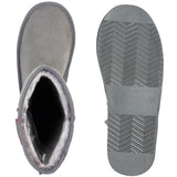 Alpine Swiss Women’s Mid-Calf Winter Boots 11” Faux Shearling Aussie Style Suede – Gray