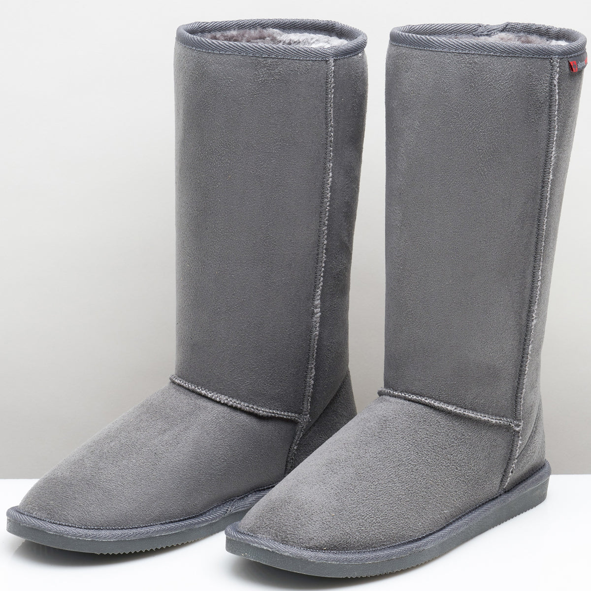 Alpine Swiss Women’s Mid-Calf Winter Boots 11” Faux Shearling Aussie Style Suede – Gray
