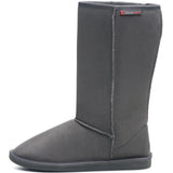 Alpine Swiss Women’s Mid-Calf Winter Boots 11” Faux Shearling Aussie Style Suede – Gray