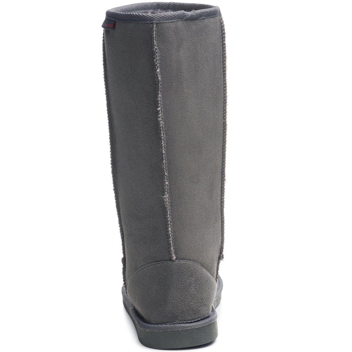 Alpine Swiss Women’s Mid-Calf Winter Boots 11” Faux Shearling Aussie Style Suede – Gray