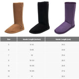 Alpine Swiss Women’s Mid-Calf Winter Boots 11” Faux Shearling Aussie Style Suede – Purple