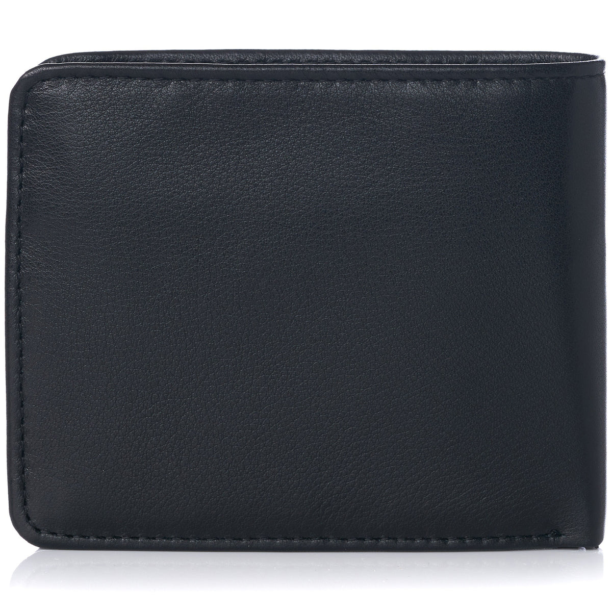 Alpine Swiss RFID Protected Men’s Max Coin Pocket Bifold Wallet with Divided Bill – Soft Nappa Black