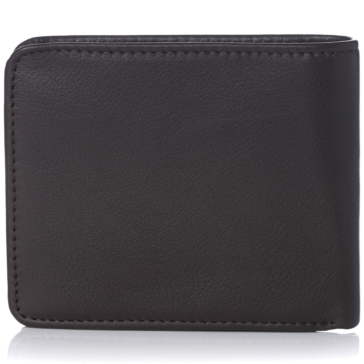 Alpine Swiss RFID Protected Men’s Max Coin Pocket Bifold Wallet with Divided Bill – Soft Nappa Brown