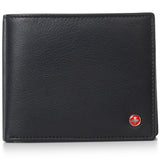 Alpine Swiss RFID Protected Men’s Max Coin Pocket Bifold Wallet with Divided Bill – Nappa Black