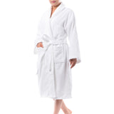 Alpine Swiss Blair Women Cotton Terry Cloth Bathrobe Shawl Collar Velour Spa Robe – White