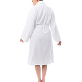 Alpine Swiss Blair Women Cotton Terry Cloth Bathrobe Shawl Collar Velour Spa Robe – White