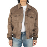 Alpine Swiss Men's Blake Vegan Suede Bomber Jacket – Earthstone