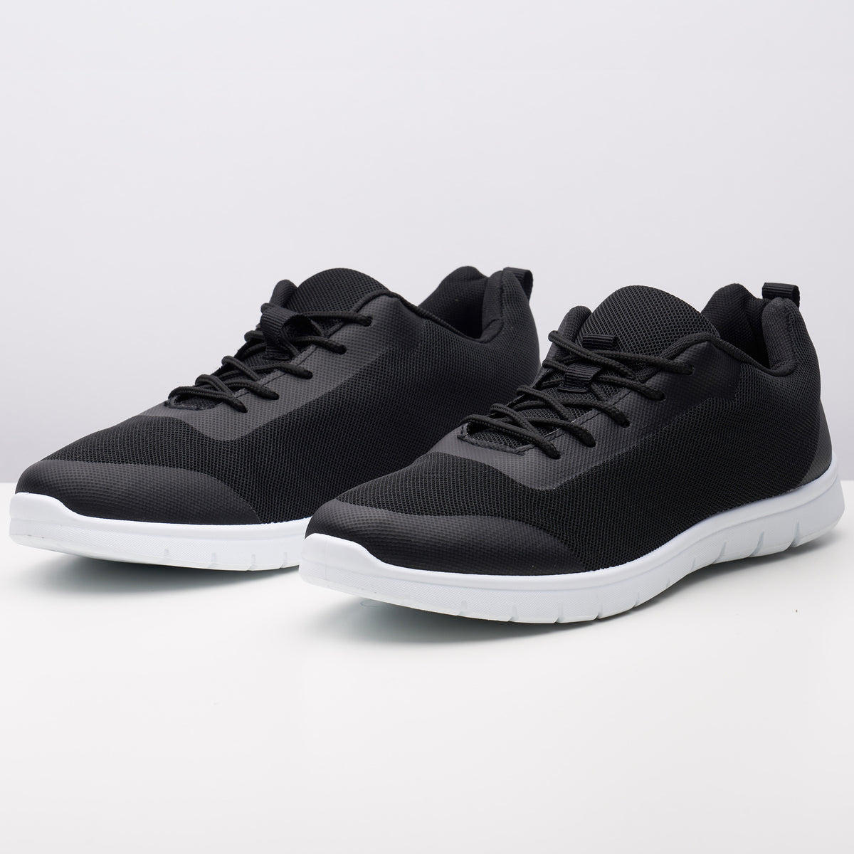 Alpine Swiss Bolt Mens Mesh Sneakers Lightweight Tennis Shoes Casual Trainers – Black