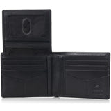 Alpine Swiss RFID Mathias Mens Wallet Deluxe Capacity Passcase Bifold With Divided – Smooth Finish Tan