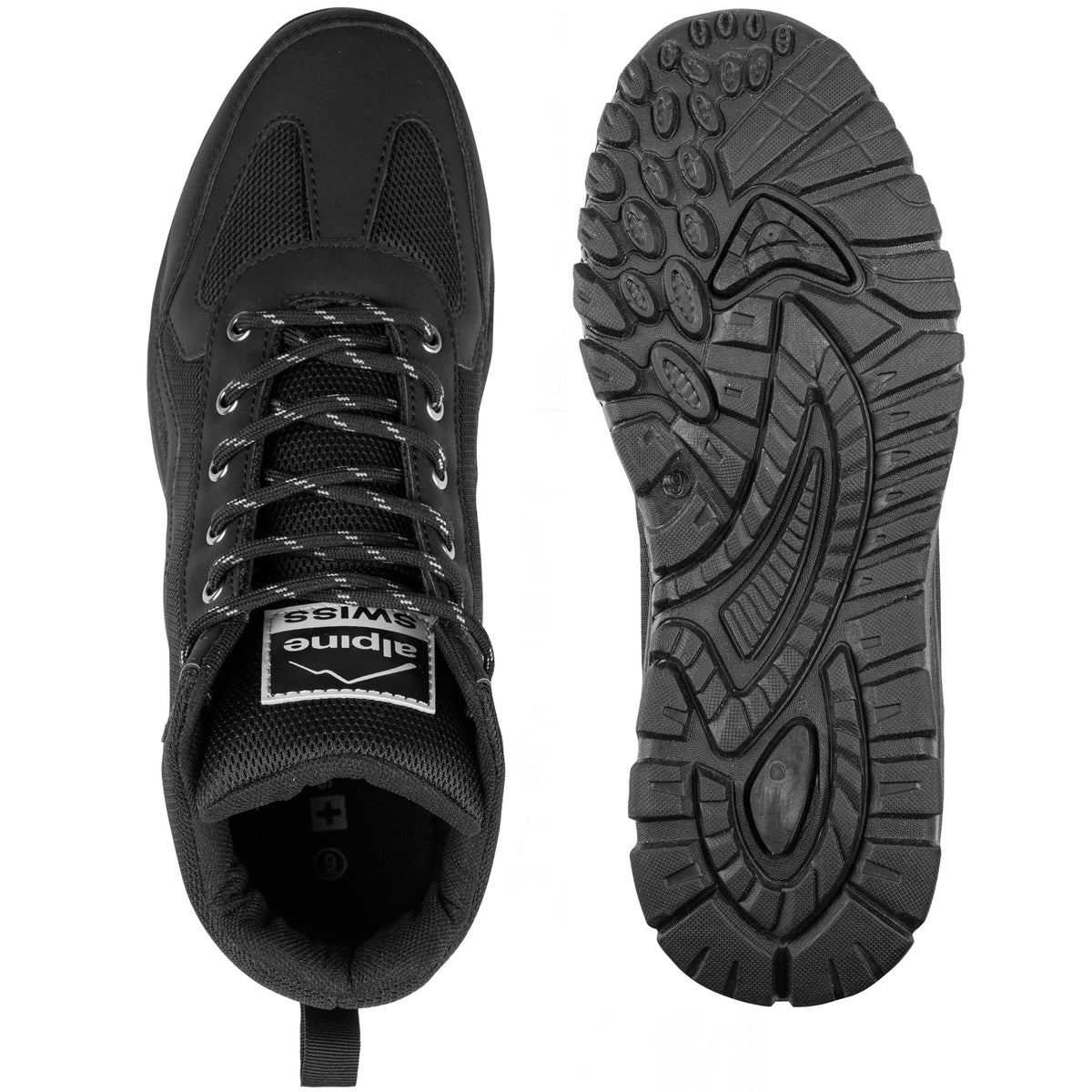 Alpine Swiss Brent Men's Lightweight Hiking Boots – Black