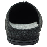 Alpine Swiss Mens Felt Faux Wool Clog Slippers Comfortable Cushion House Shoes – Charcoal