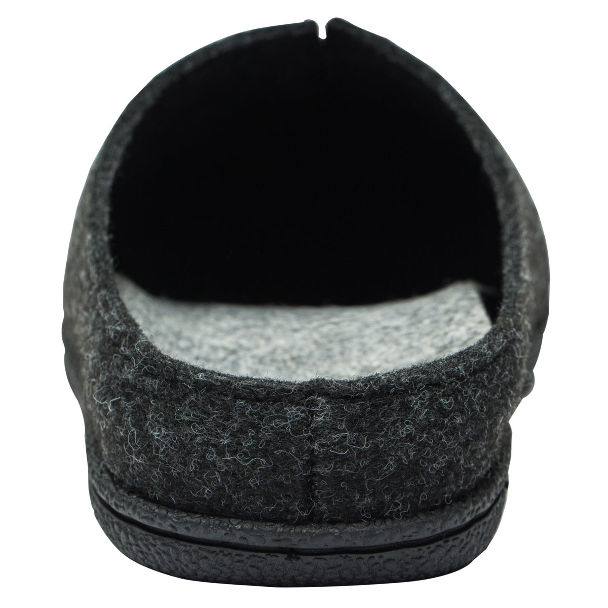 Alpine Swiss Mens Felt Faux Wool Clog Slippers Comfortable Cushion House Shoes – Charcoal