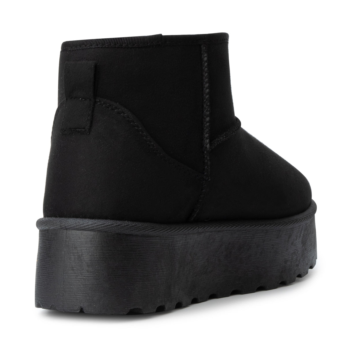Alpine Swiss Brynn Womens Mini Platform Boots Warm Winter Short Ankle Booties – Black