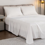 Alpine Swiss 4 Piece Bed Sheet Set Queen King Soft Comfort Hotel Luxury Bedding – White