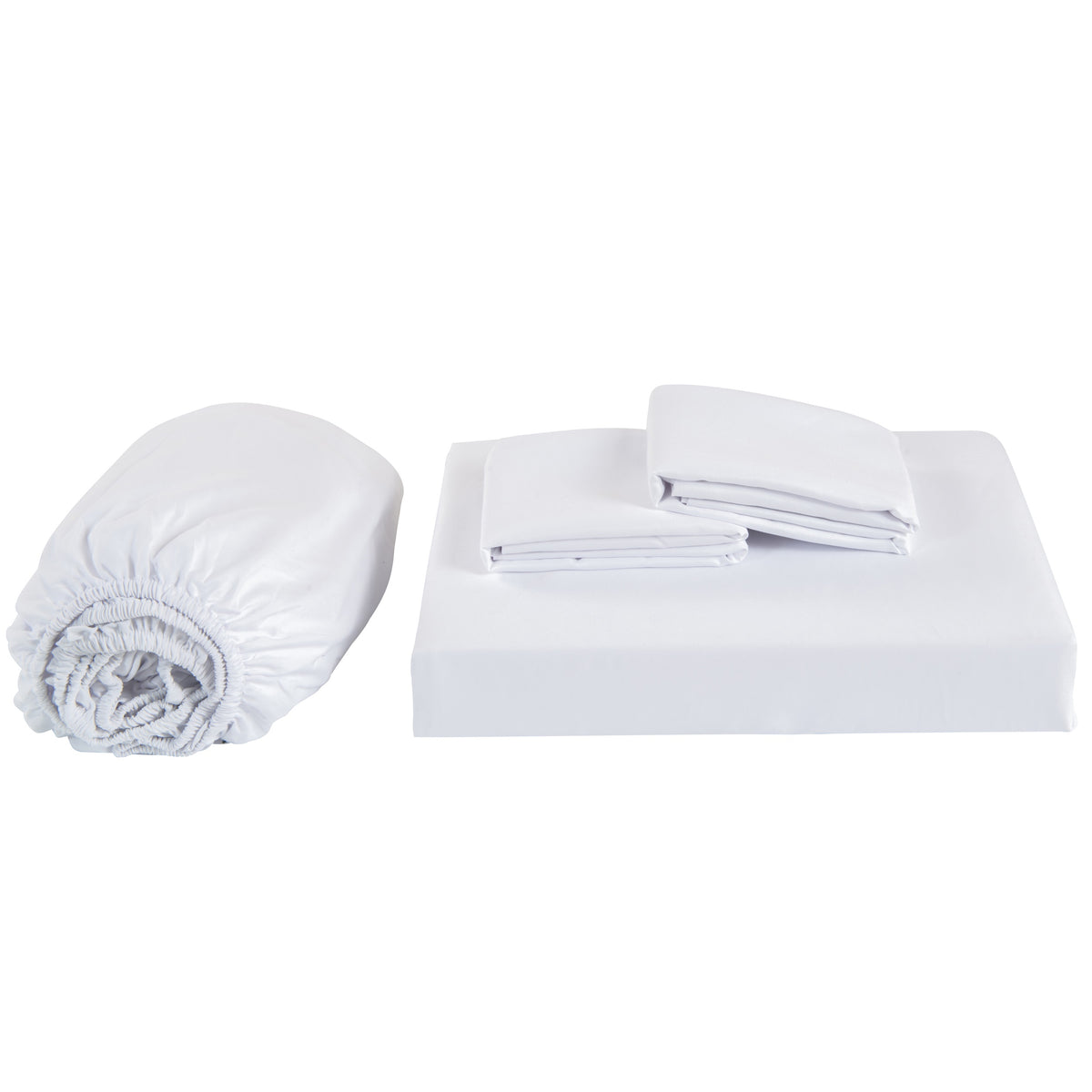 Alpine Swiss 4 Piece Bed Sheet Set Queen King Soft Comfort Hotel Luxury Bedding – White