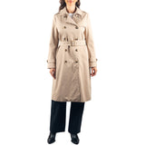 Alpine Swiss Carla Women Long Trench Coat Belted Waterproof Rain Jacket Raincoat – Khaki
